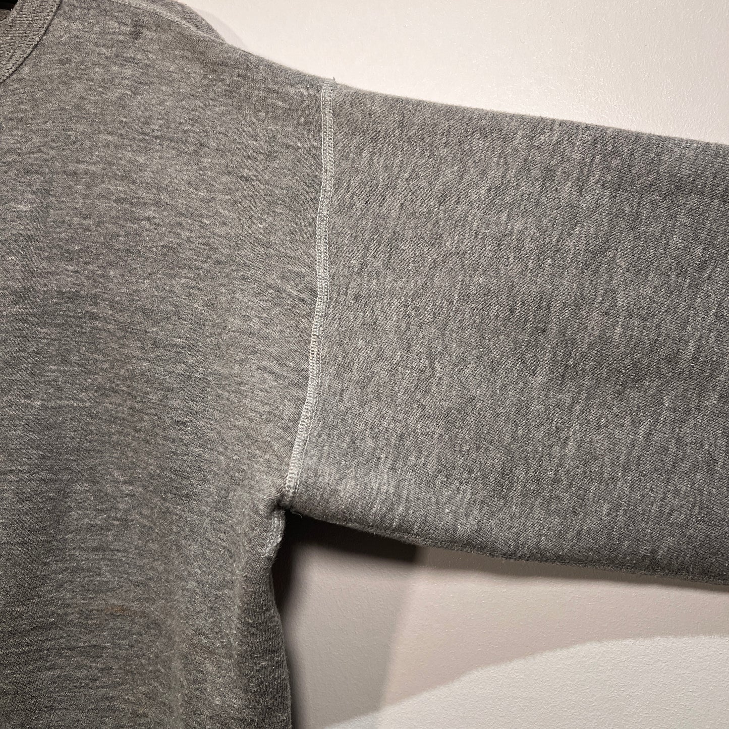 1950s Russell Athletic Medium Heather Grey Single V Super Boxy Sweatshirt
