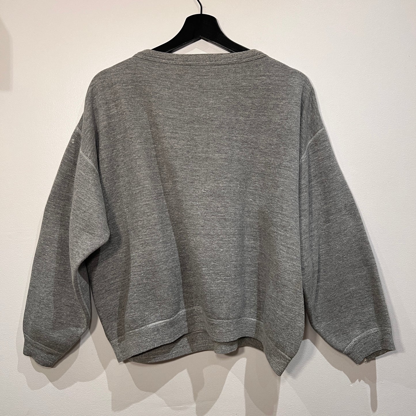 1950s Russell Athletic Medium Heather Grey Single V Super Boxy Sweatshirt