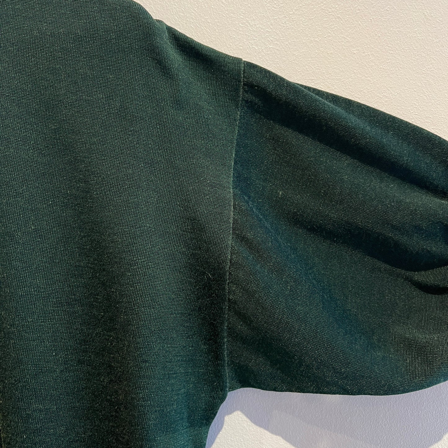 1967s ~ 1971s Champion Half-zip Green and Yellow T-Shirt with Colorado State University P.E.I. Print