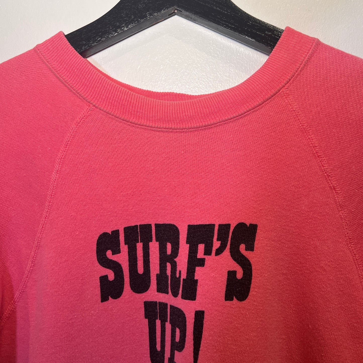 1967s Mayo Spruce Snoopy Pink Sweatshirt Dress with Surf's Up! Print