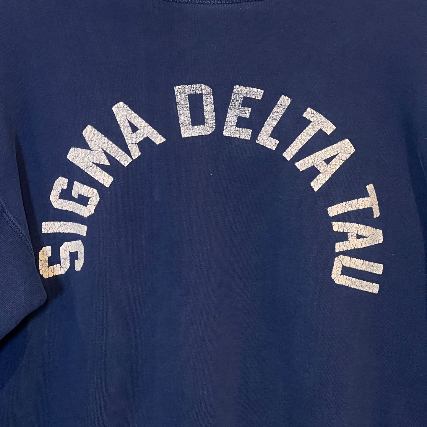 1951s ~ 1961s Champion Navy Blue Sweatshirts with Sigma Delta Tau Print