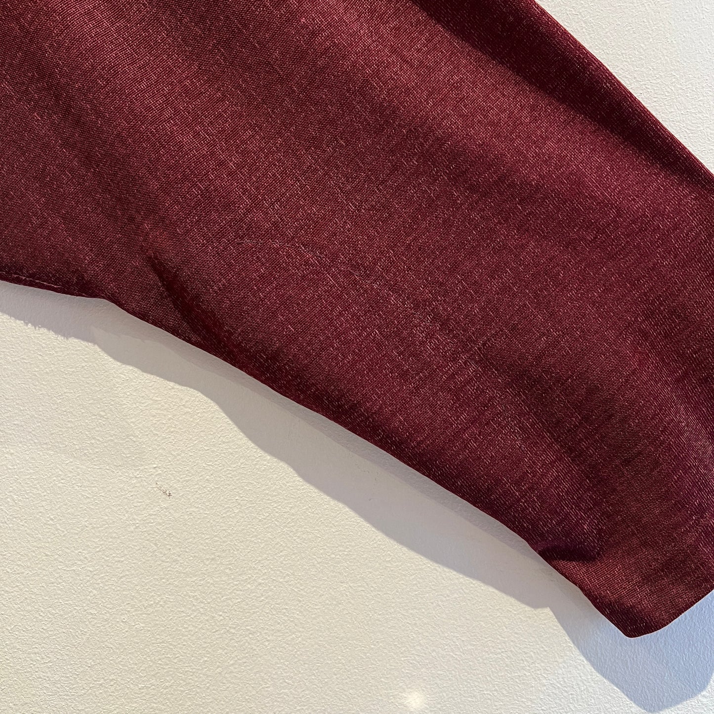 1950s Champion 3/4 Sleeve Football Burgundy Color T-Shirt with 73 Number Patches