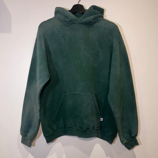 1980s Russell Athletic Faded Green Hoodie Sweatshirt