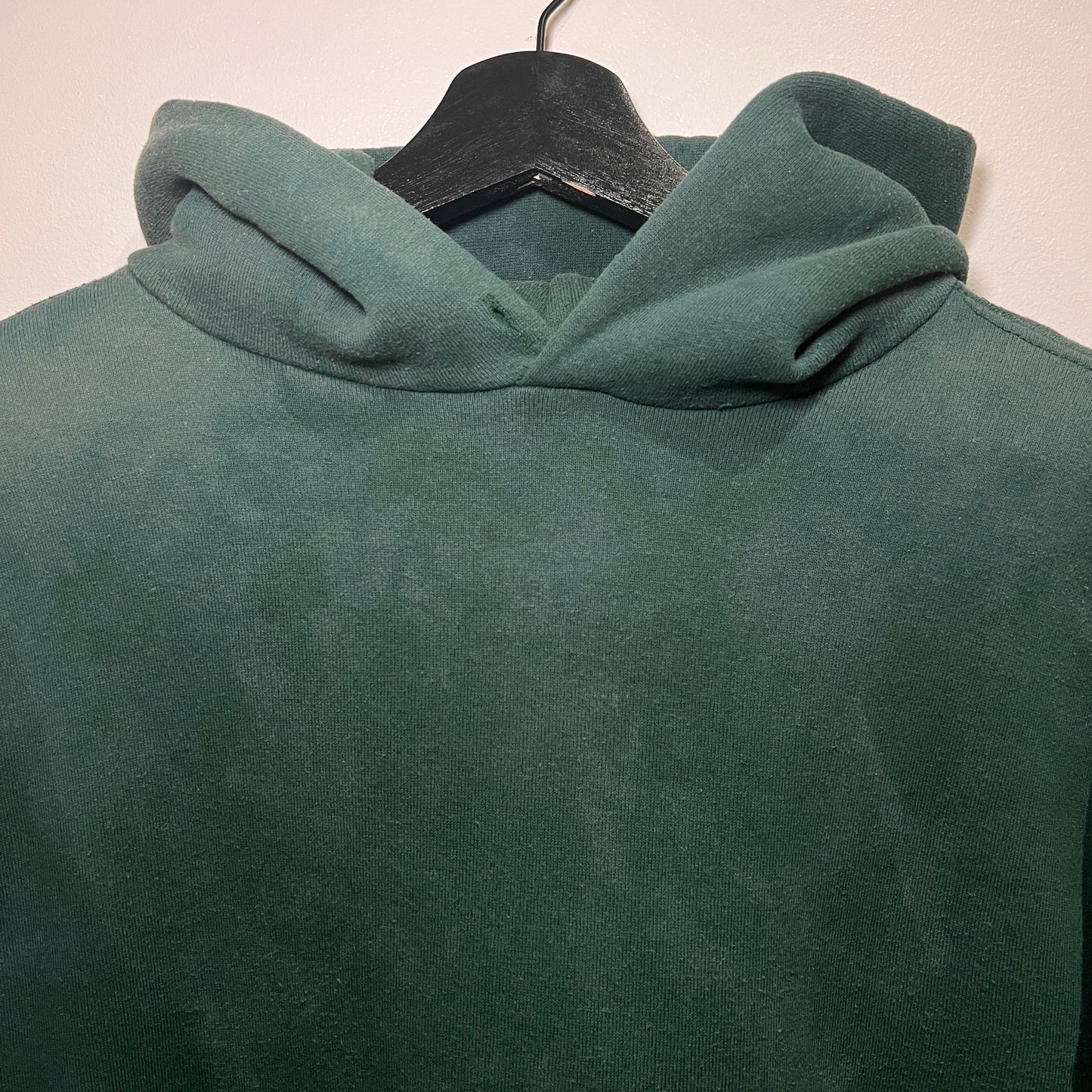 1980s Russell Athletic Faded Green Hoodie Sweatshirt