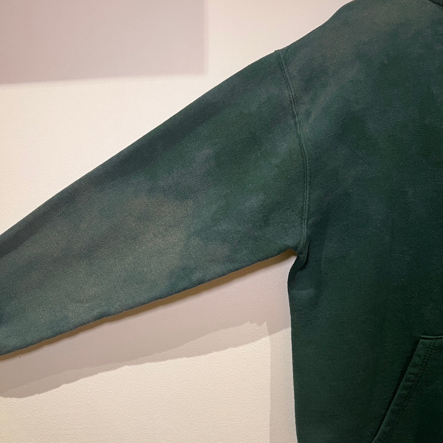 1980s Russell Athletic Faded Green Hoodie Sweatshirt