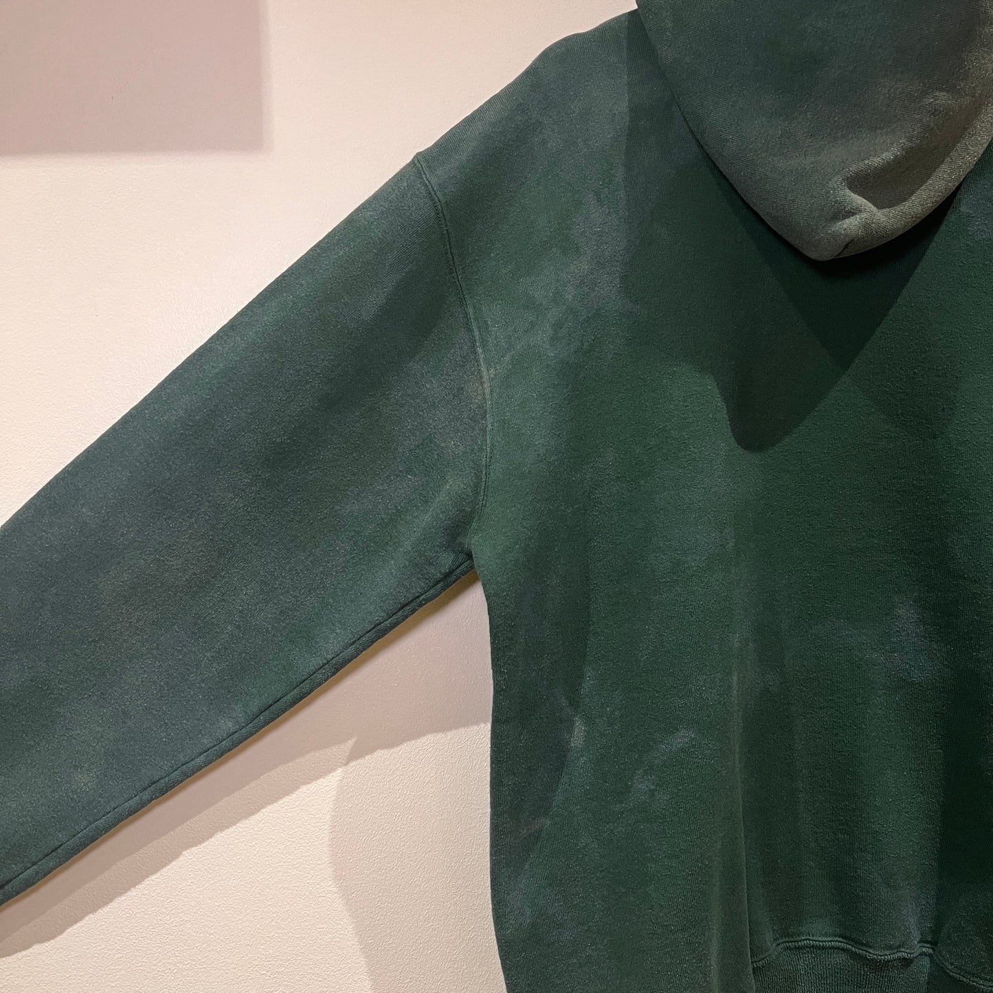 1980s Russell Athletic Faded Green Hoodie Sweatshirt