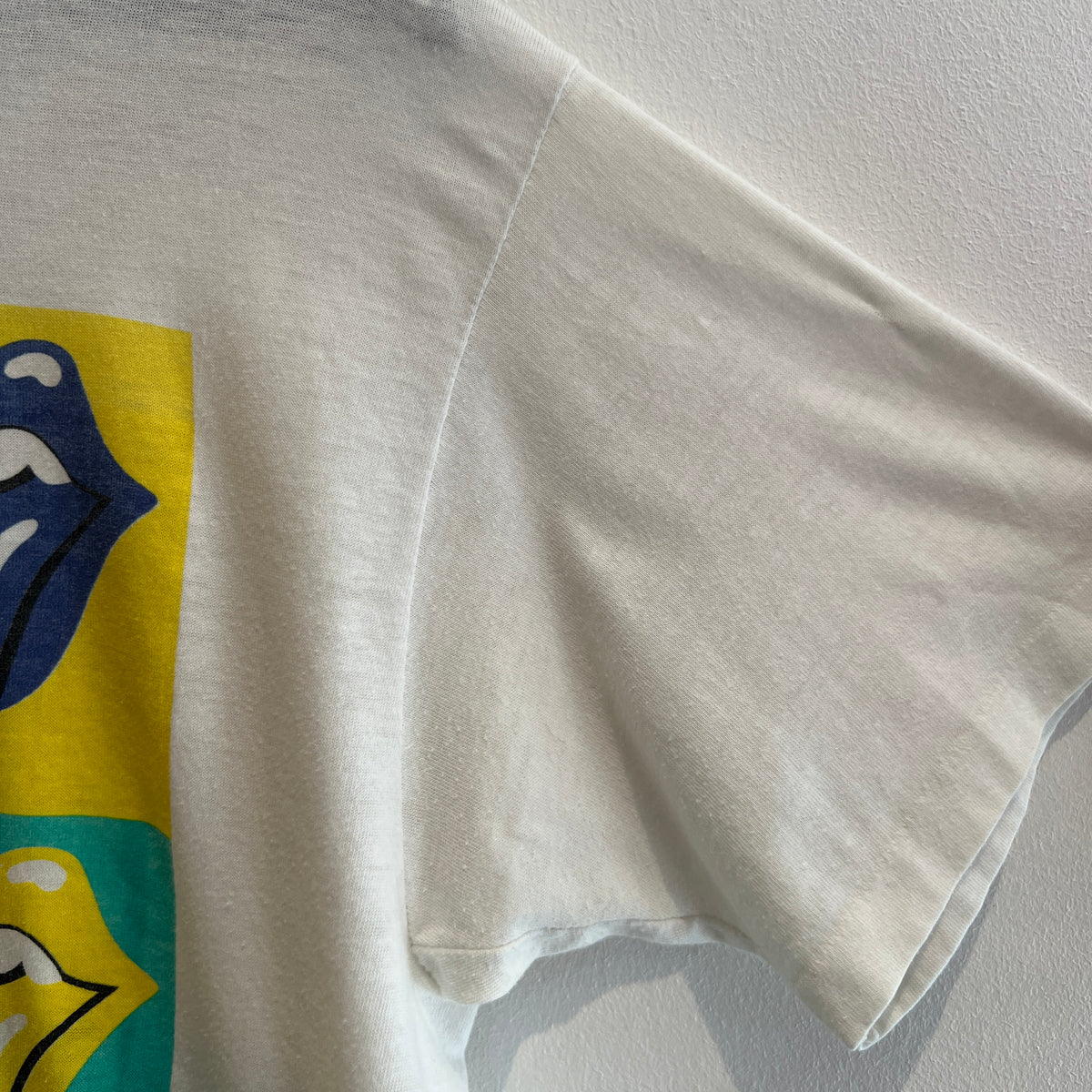 1989s Rolling Stones Pop Art Logo T-Shirt with The North American Tour 1989 Print