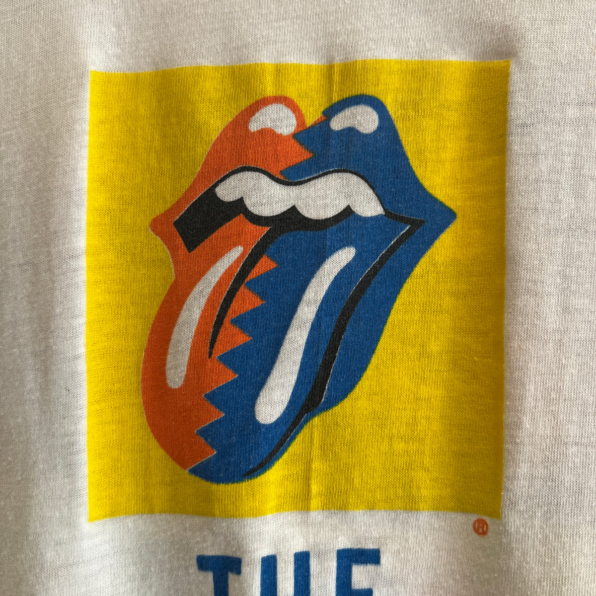 1989s Rolling Stones Pop Art Logo T-Shirt with The North American Tour 1989 Print