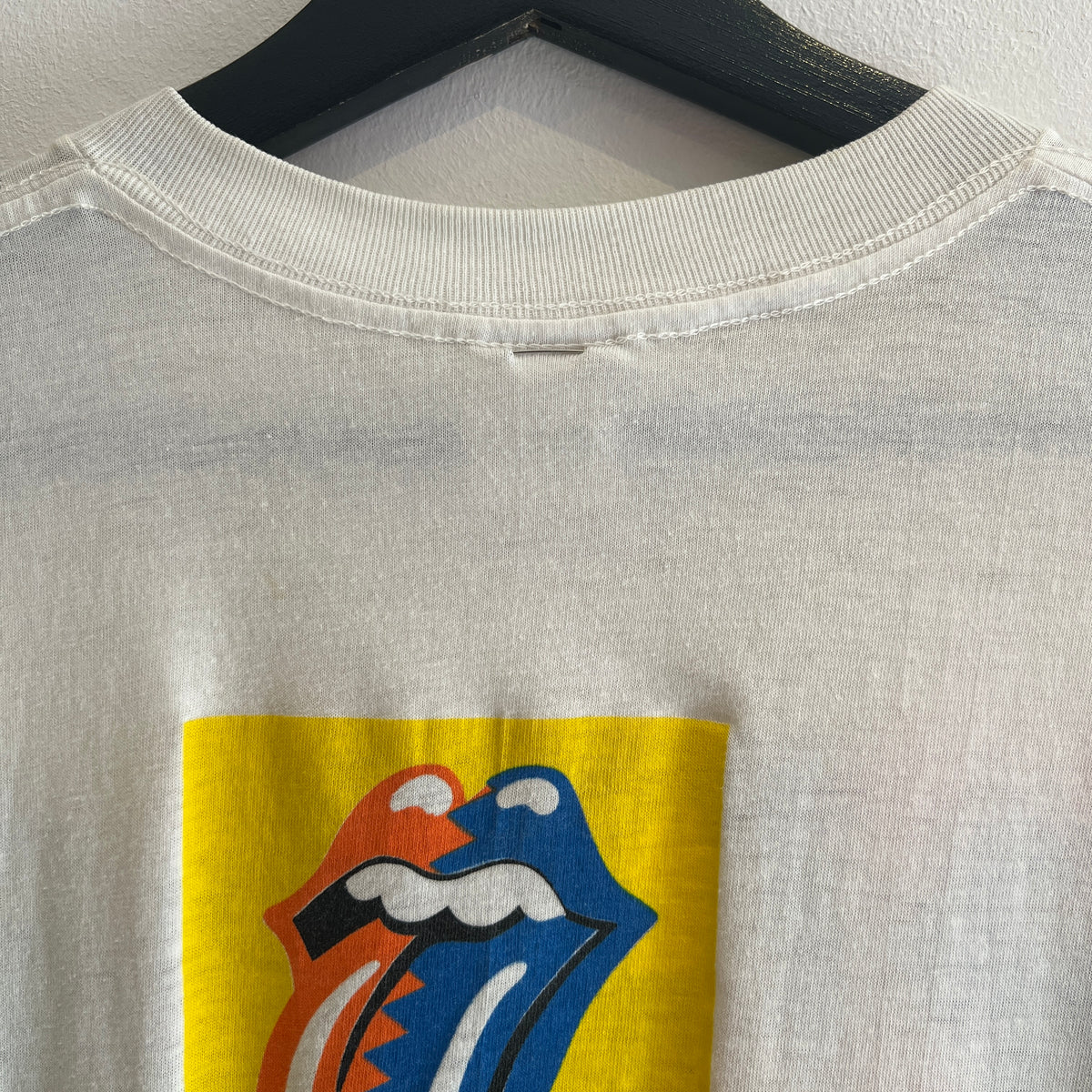 1989s Rolling Stones Pop Art Logo T-Shirt with The North American Tour 1989 Print