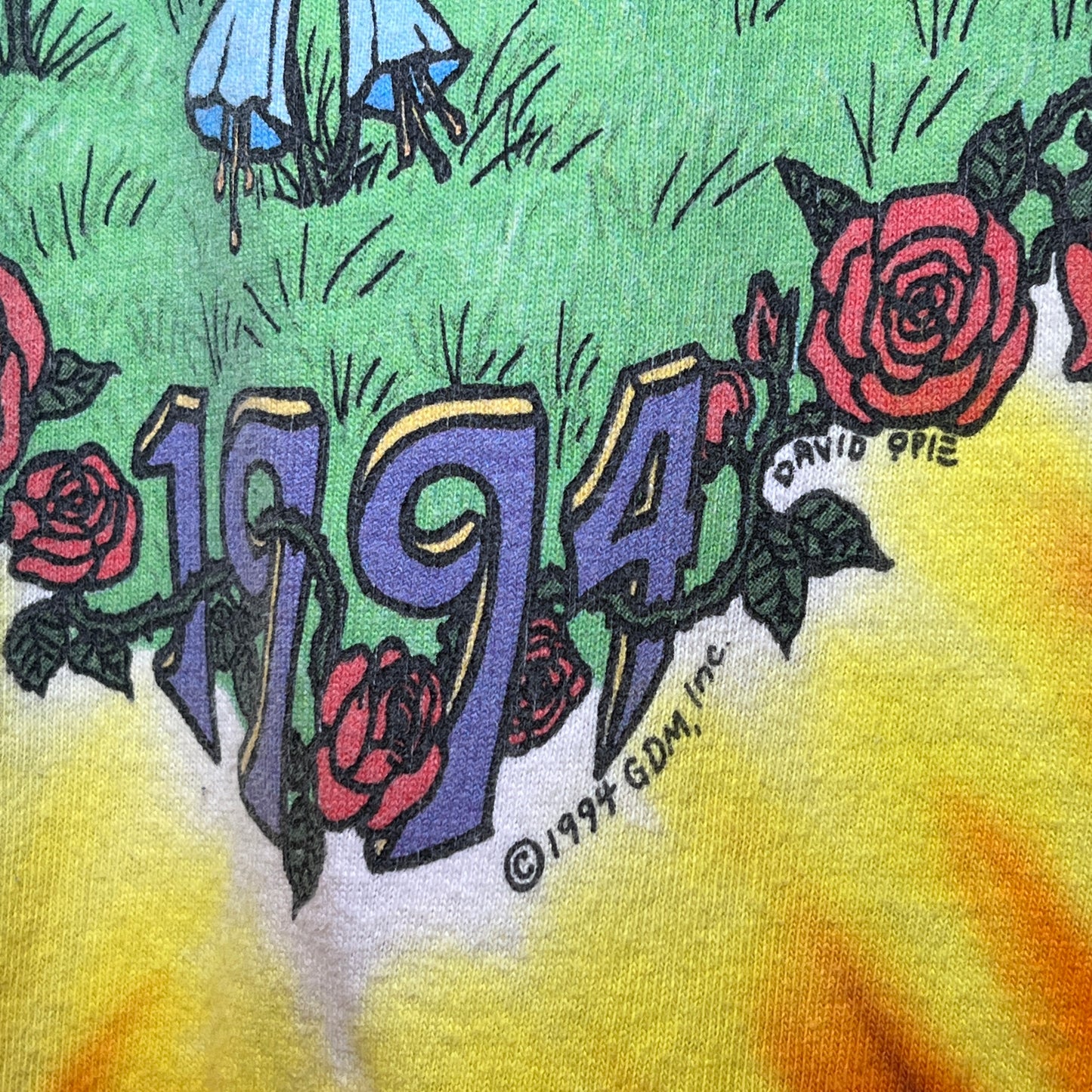 1994s Grateful Dead Tie Dye T-Shirt with Summer Tour Bus Print