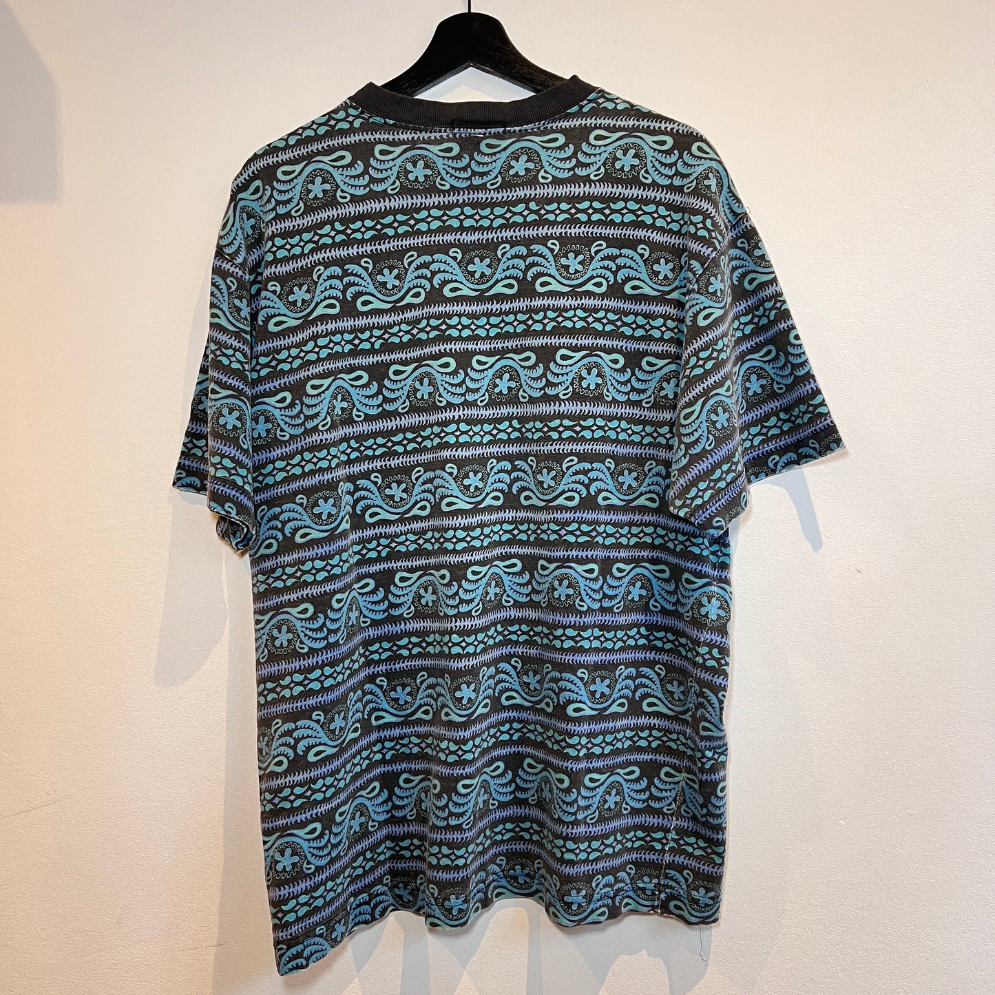1980s Stussy "Tom Tom" Pocket T-Shirt with All-over Print