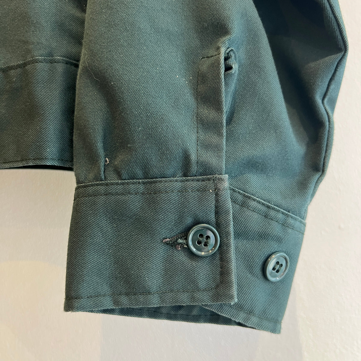 Late 1960s ~ Early 1970s Lee Workwear Full Zip Dark Green Jacket with Removable Quilted Red Liner