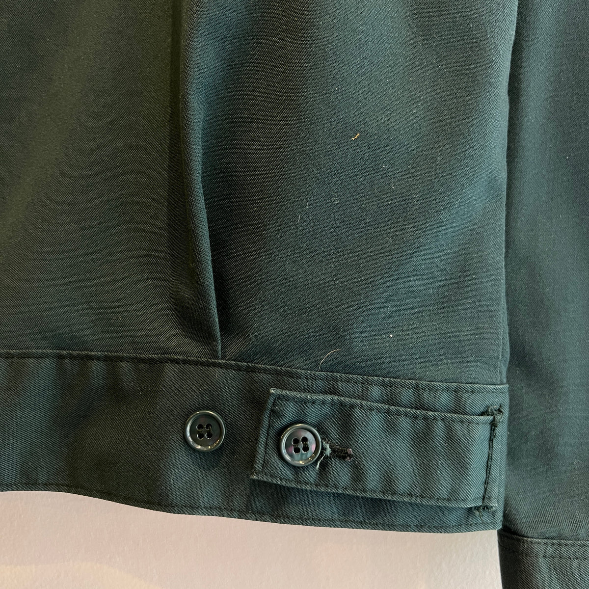 Late 1960s ~ Early 1970s Lee Workwear Full Zip Dark Green Jacket with Removable Quilted Red Liner