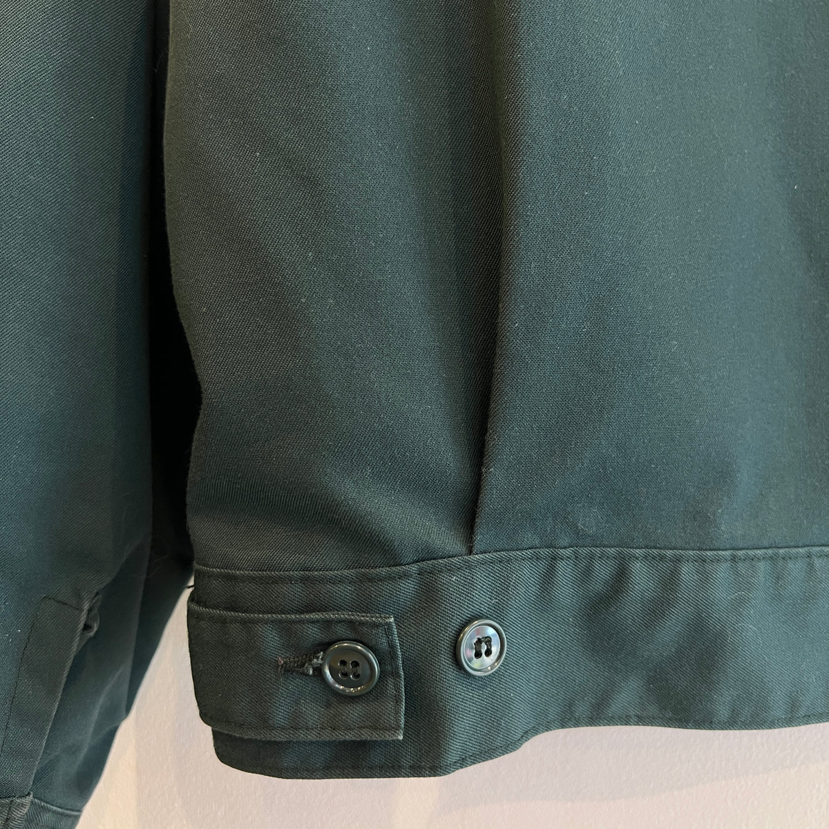 Late 1960s ~ Early 1970s Lee Workwear Full Zip Dark Green Jacket with Removable Quilted Red Liner