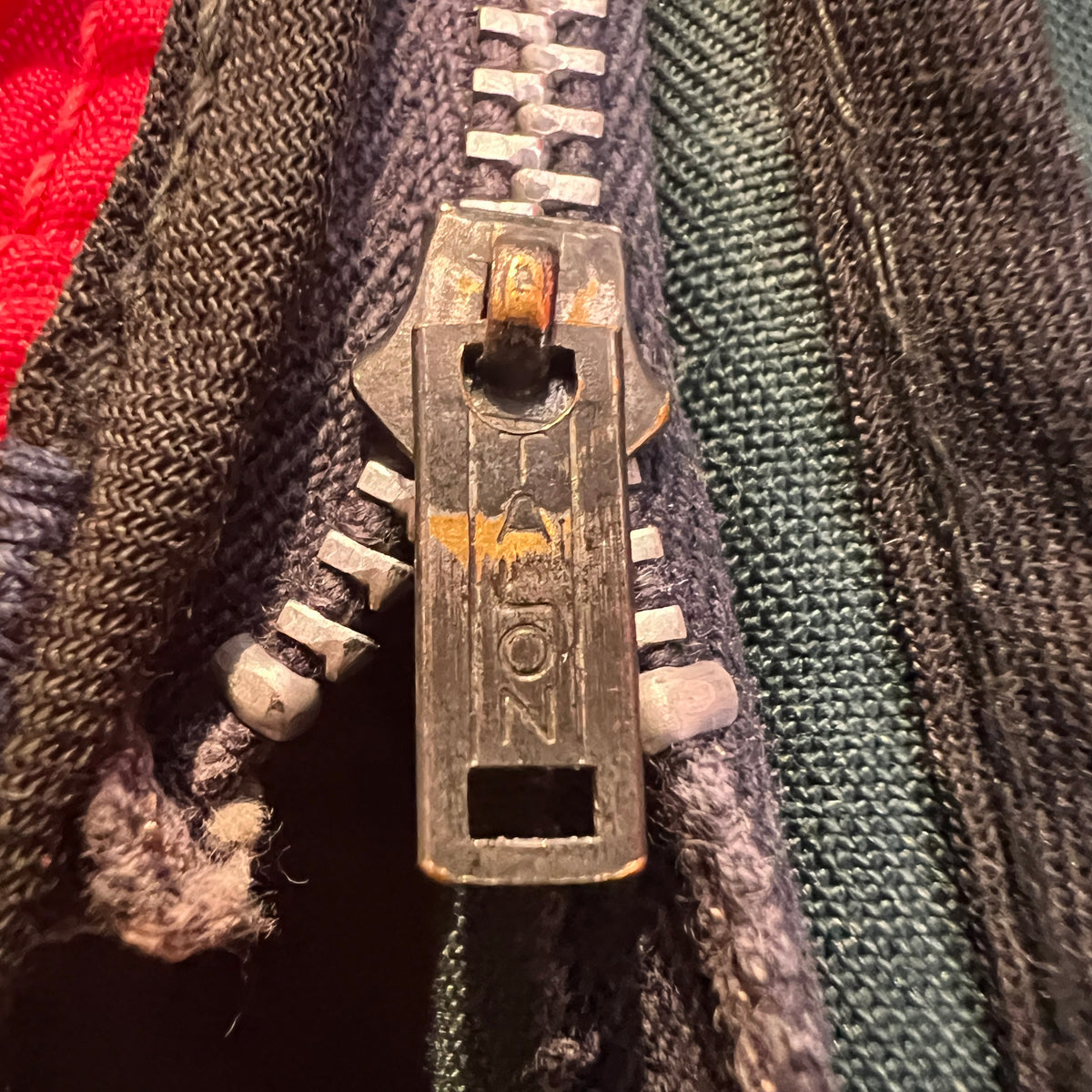 Late 1960s ~ Early 1970s Lee Workwear Full Zip Dark Green Jacket with Removable Quilted Red Liner
