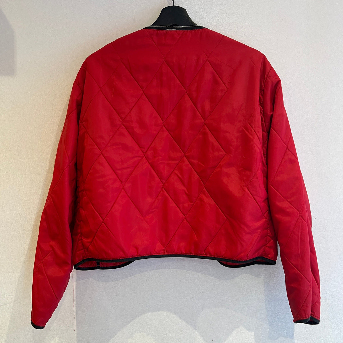 Late 1960s ~ Early 1970s Lee Workwear Full Zip Dark Green Jacket with Removable Quilted Red Liner