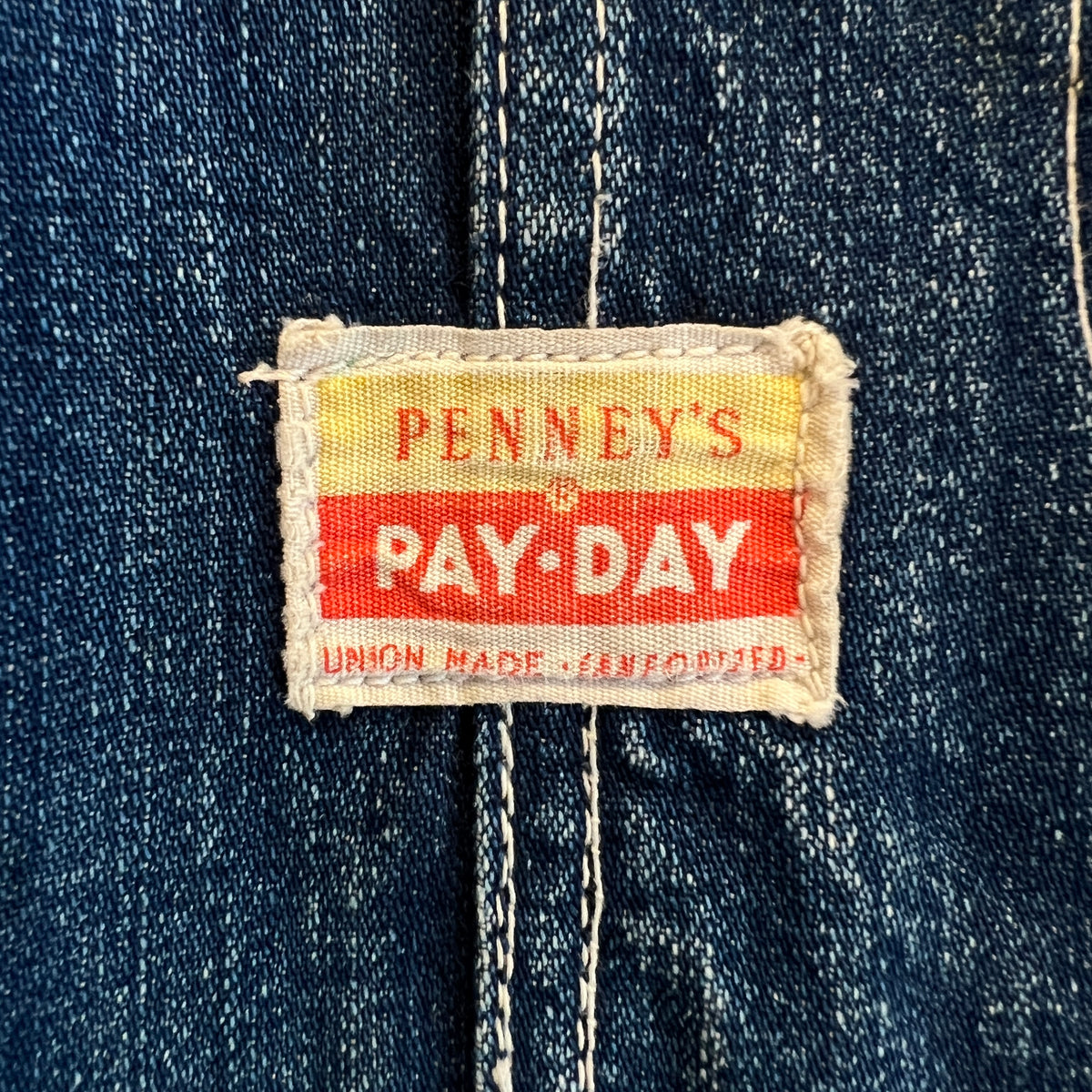 1950s J.C.Penney Pay-Day Workwear Denim Faded Indigo Blue Chore Jacket