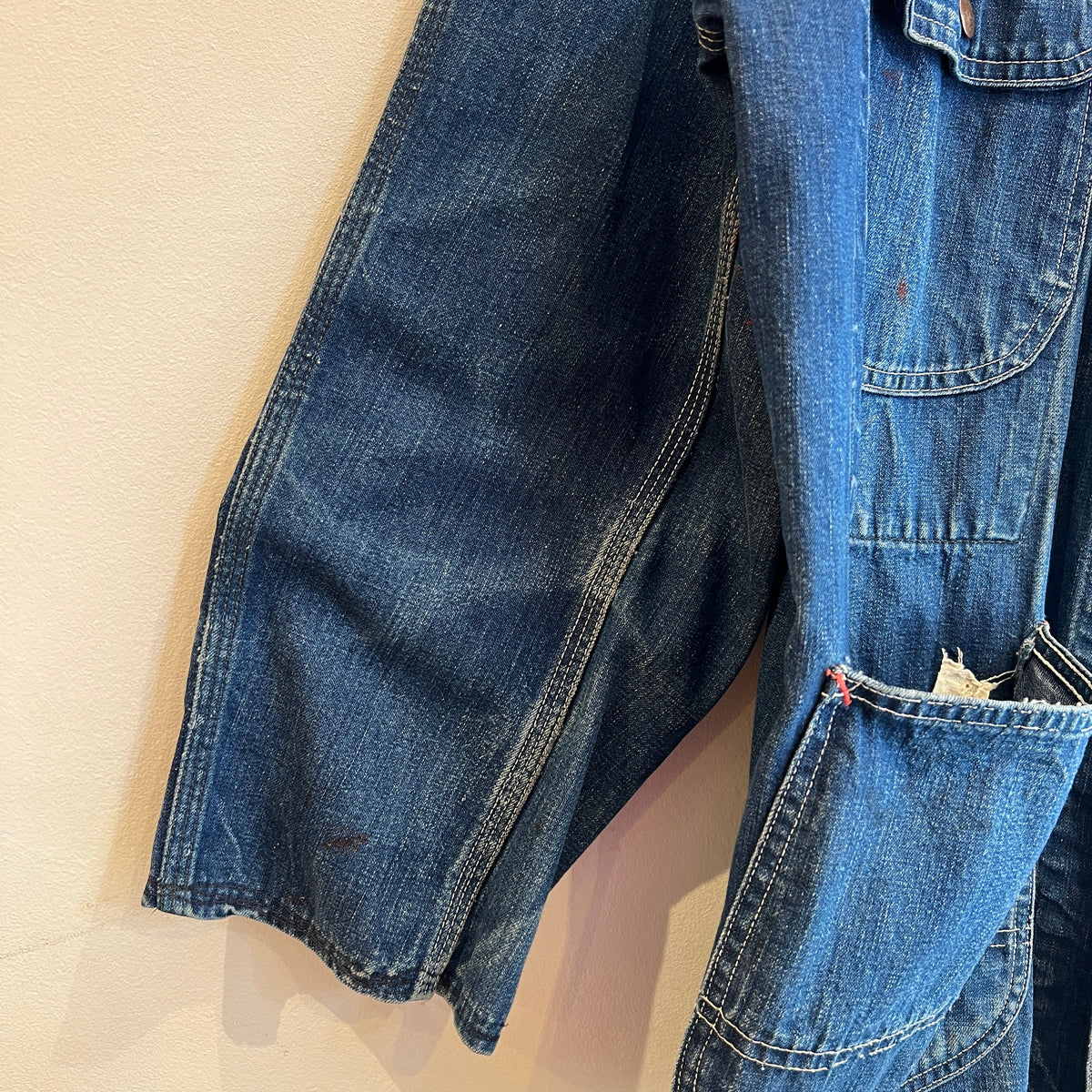 1950s J.C.Penney Pay-Day Workwear Denim Faded Indigo Blue Chore Jacket