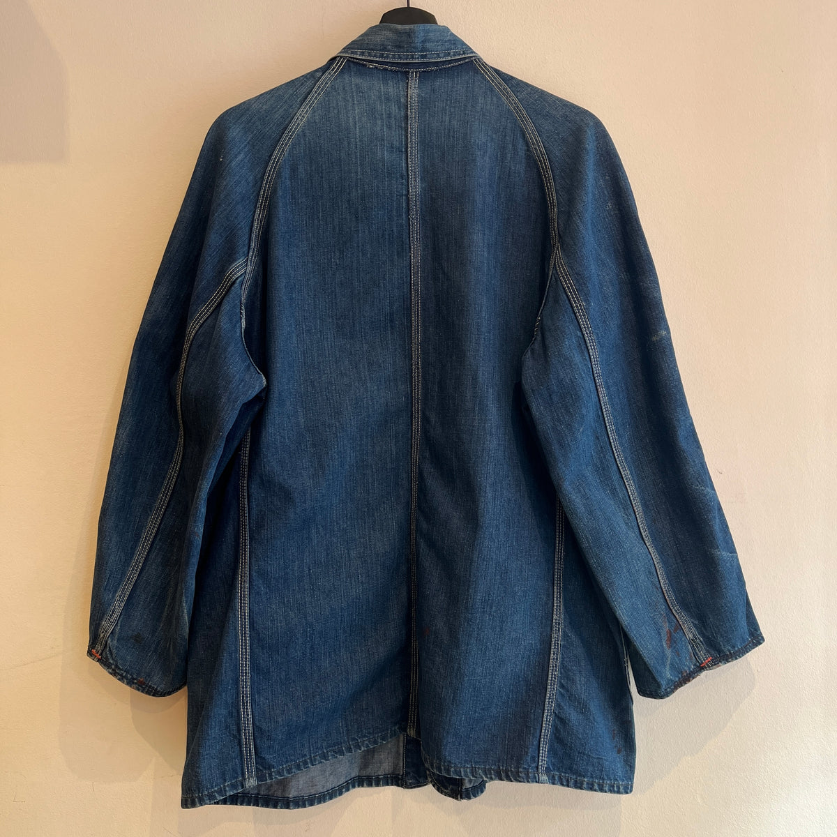 1950s J.C.Penney Pay-Day Workwear Denim Faded Indigo Blue Chore Jacket