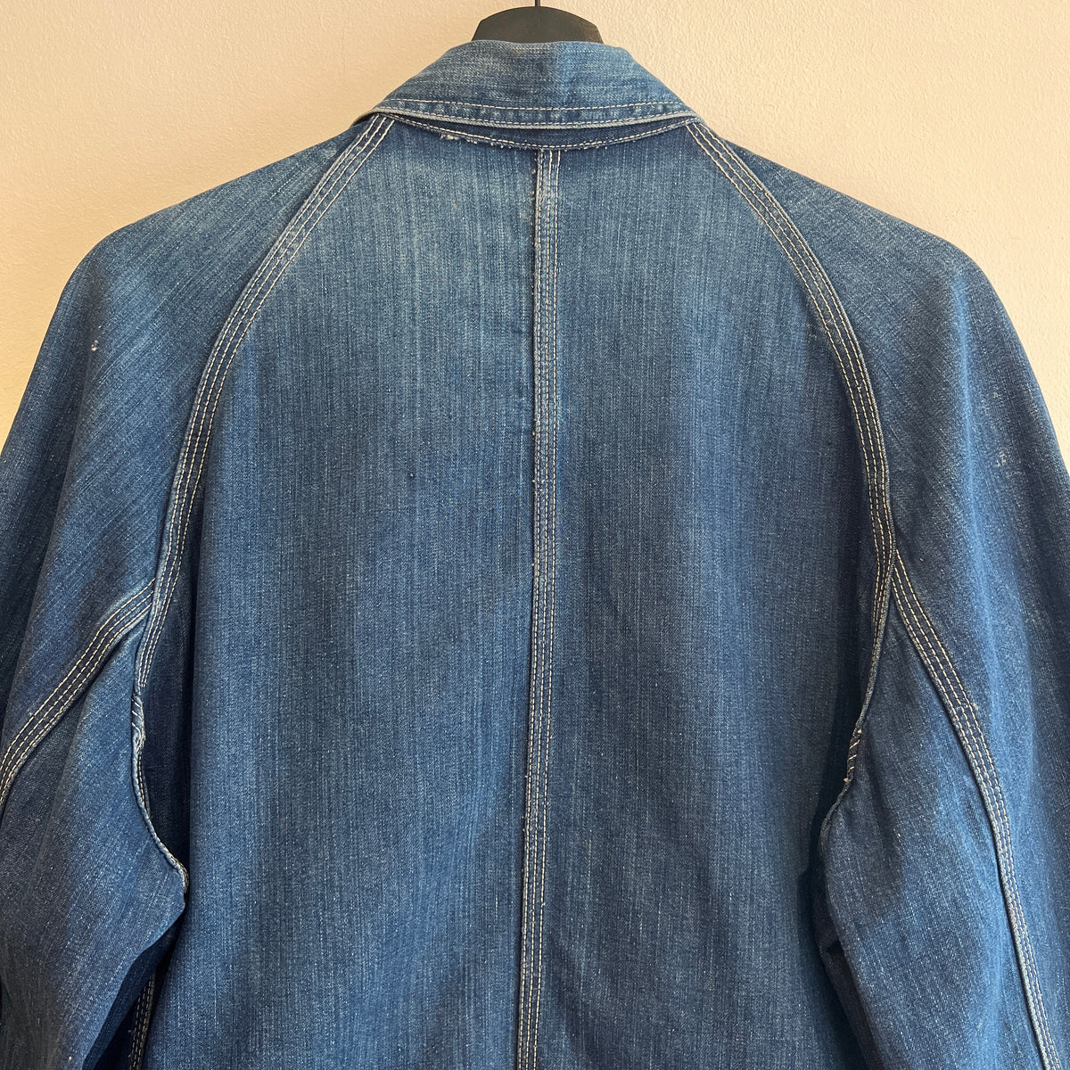1950s J.C.Penney Pay-Day Workwear Denim Faded Indigo Blue Chore Jacket