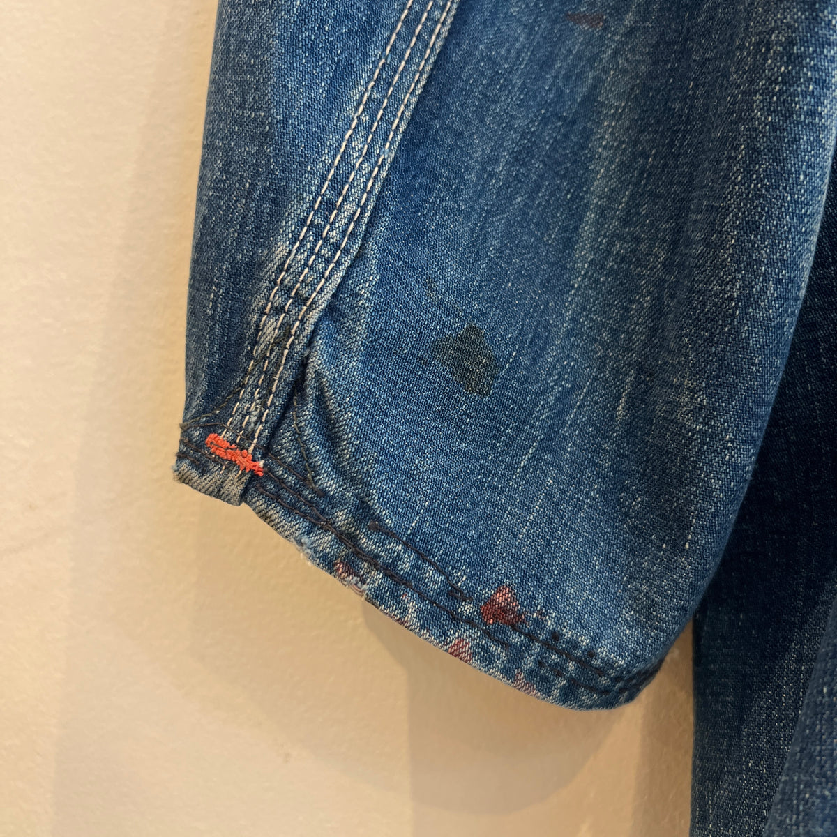 1950s J.C.Penney Pay-Day Workwear Denim Faded Indigo Blue Chore Jacket