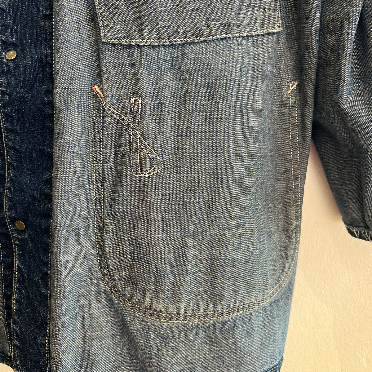 1950s J.C.Penney Pay-Day Workwear Denim Faded Indigo Blue Chore Jacket