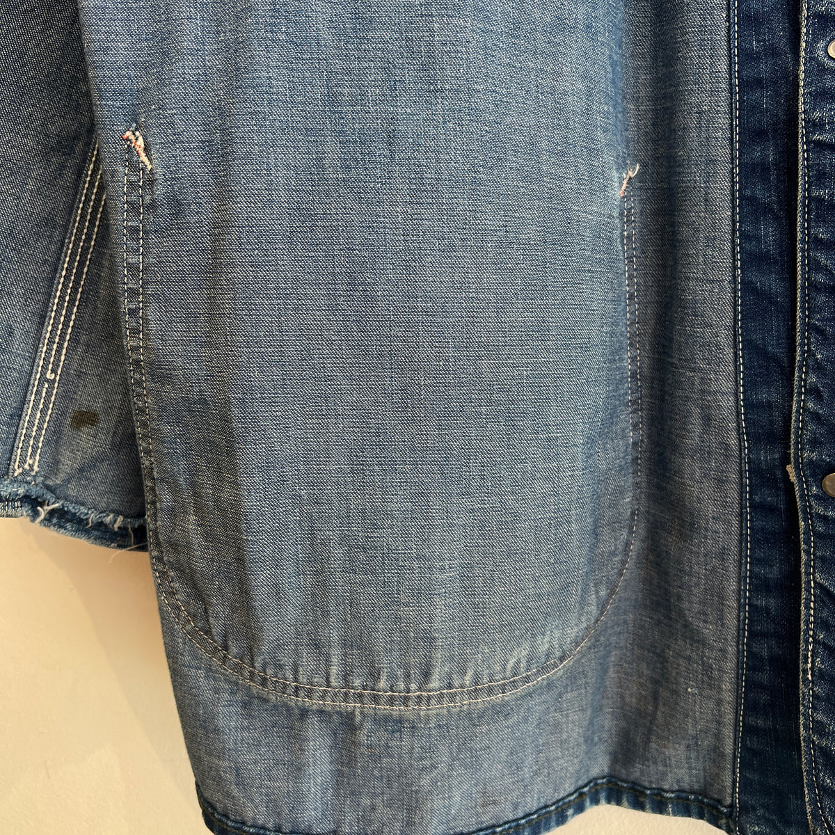 1950s J.C.Penney Pay-Day Workwear Denim Faded Indigo Blue Chore Jacket