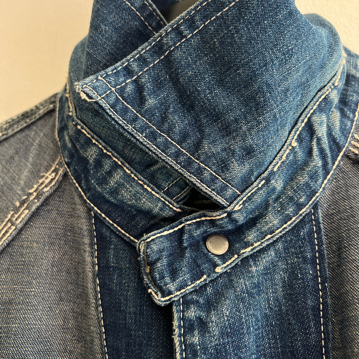 1950s J.C.Penney Pay-Day Workwear Denim Faded Indigo Blue Chore Jacket