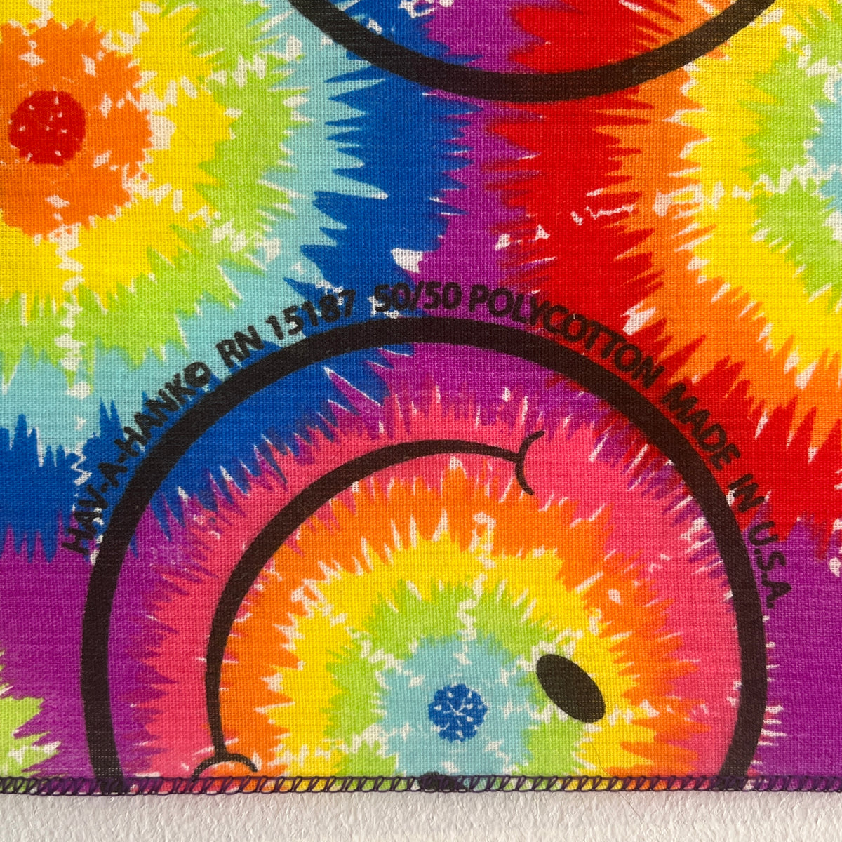 1990s HAV-A-HANK The Smiley Face Tie-Dye Bandana
