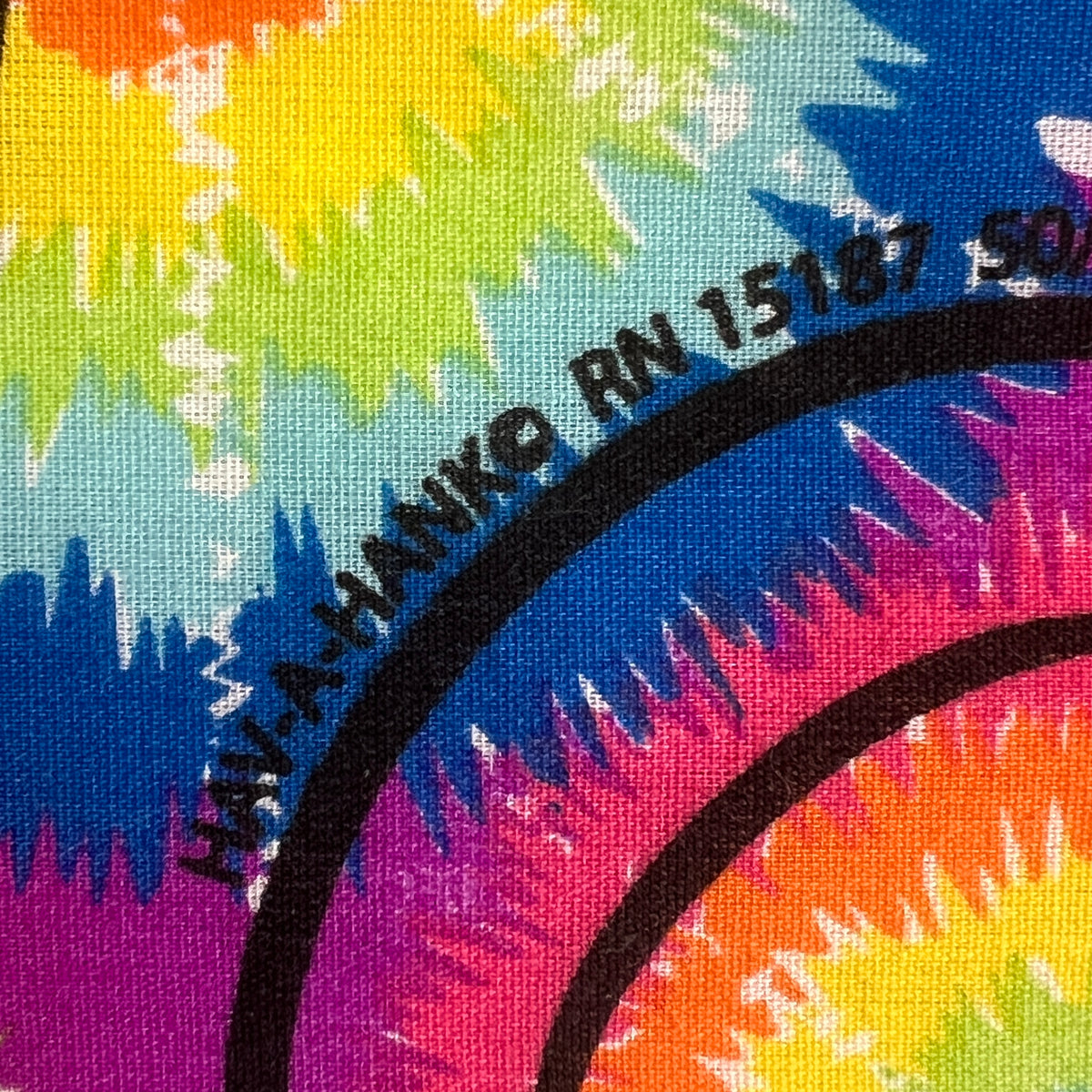 1990s HAV-A-HANK The Smiley Face Tie-Dye Bandana