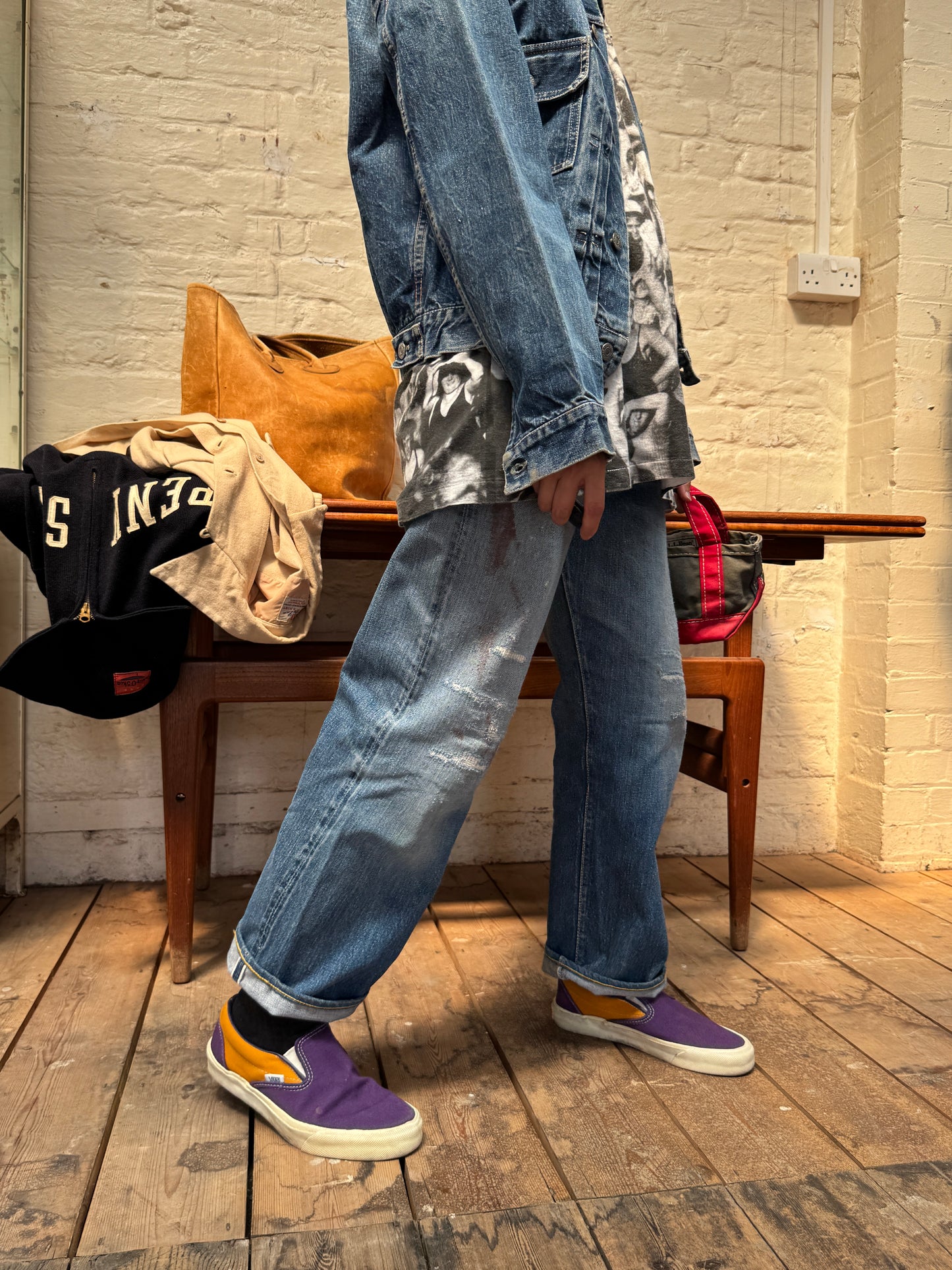1950s Levi's 507XX (Early Version) Denim Jacket with Pioneer Bar Red Patch