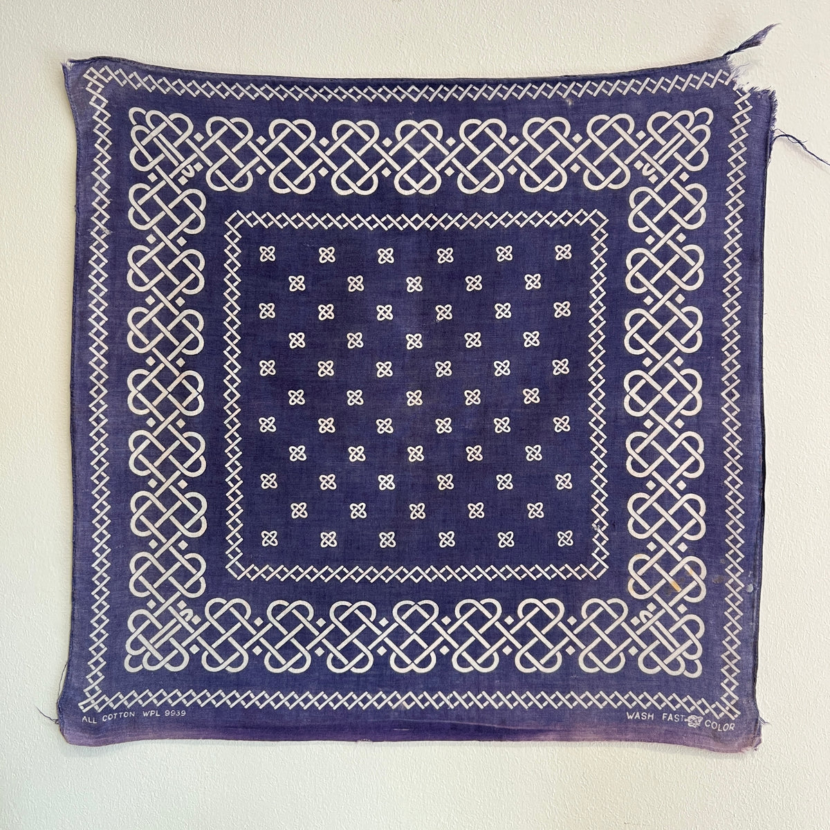 1950s Tiger Faded Navy Blue Color Bandana