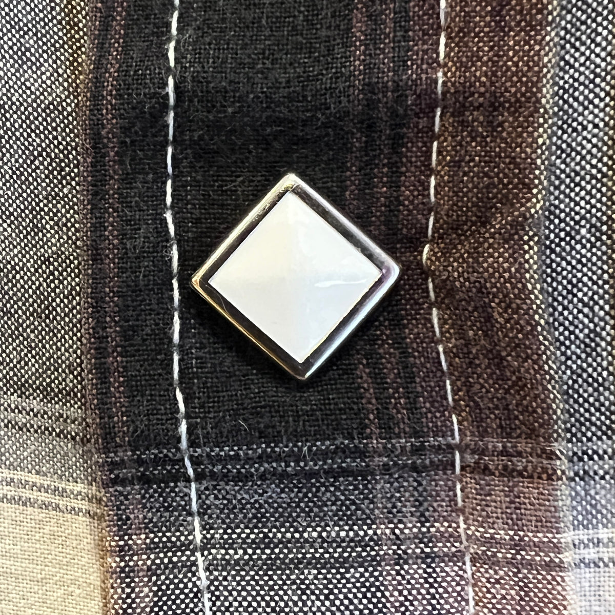 2000s Rockmount Ranch Wear Brown and Rust Shadow Plaid Western Shirt