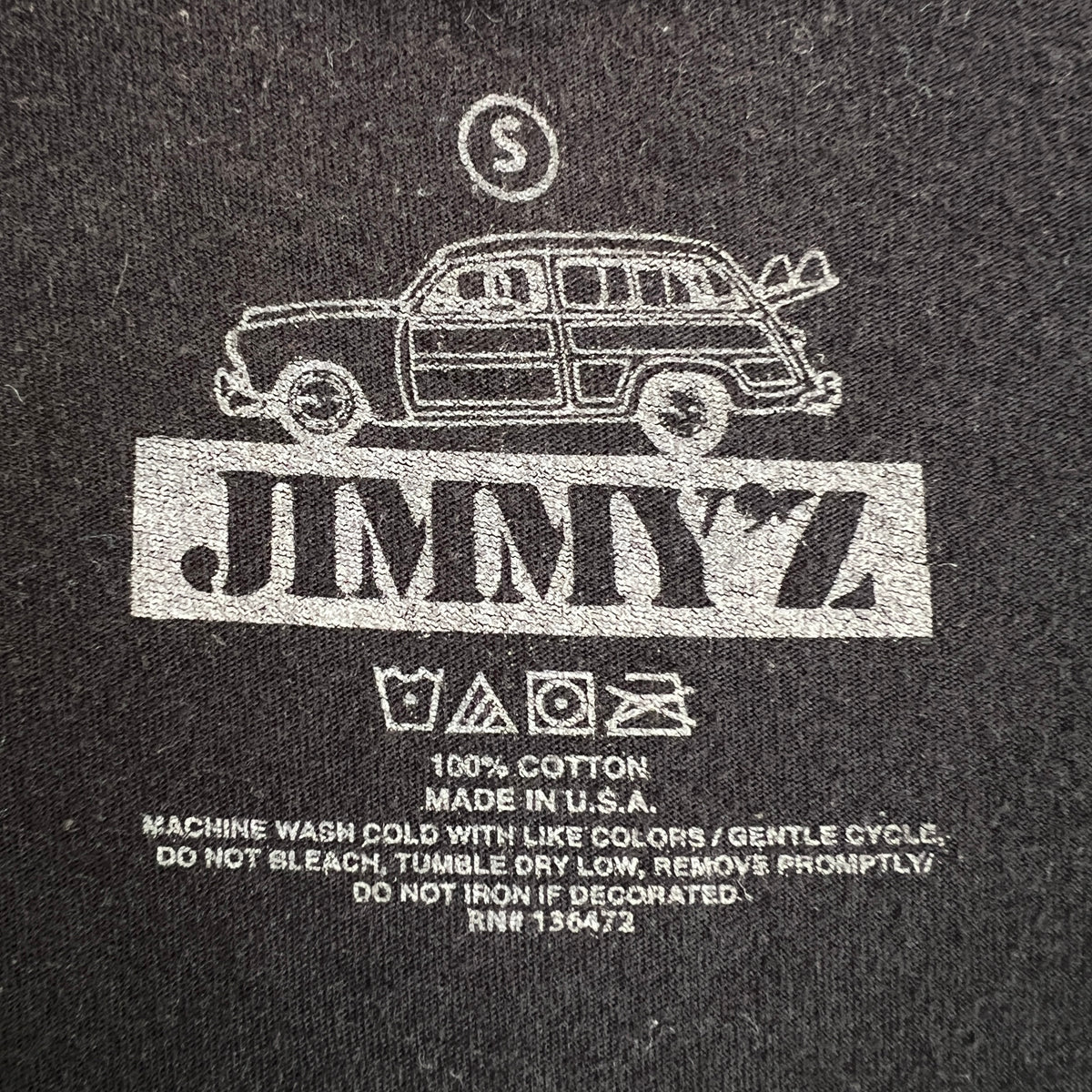 2000s Jimmy'z Black T-Shirt with Signature Logo Print