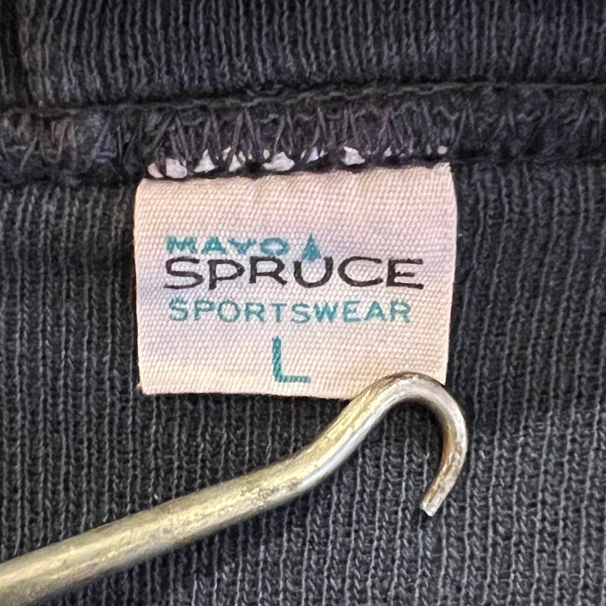 1960s Mayo Spruce Double Face Sun-faded Navy Blue Hoodie Sweatshirt