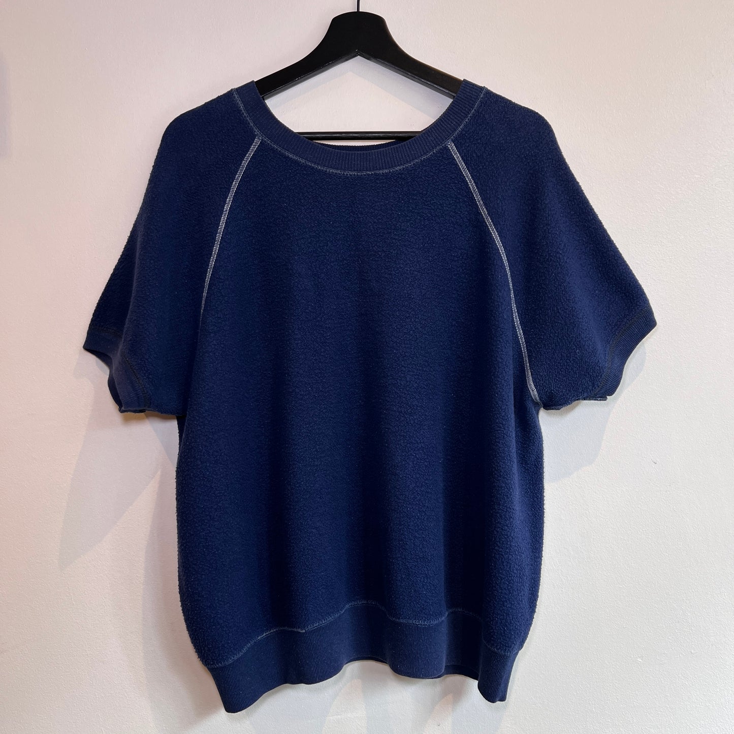 1980s Short Sleeve Navy Blue Sweatshirt with Metallica Print