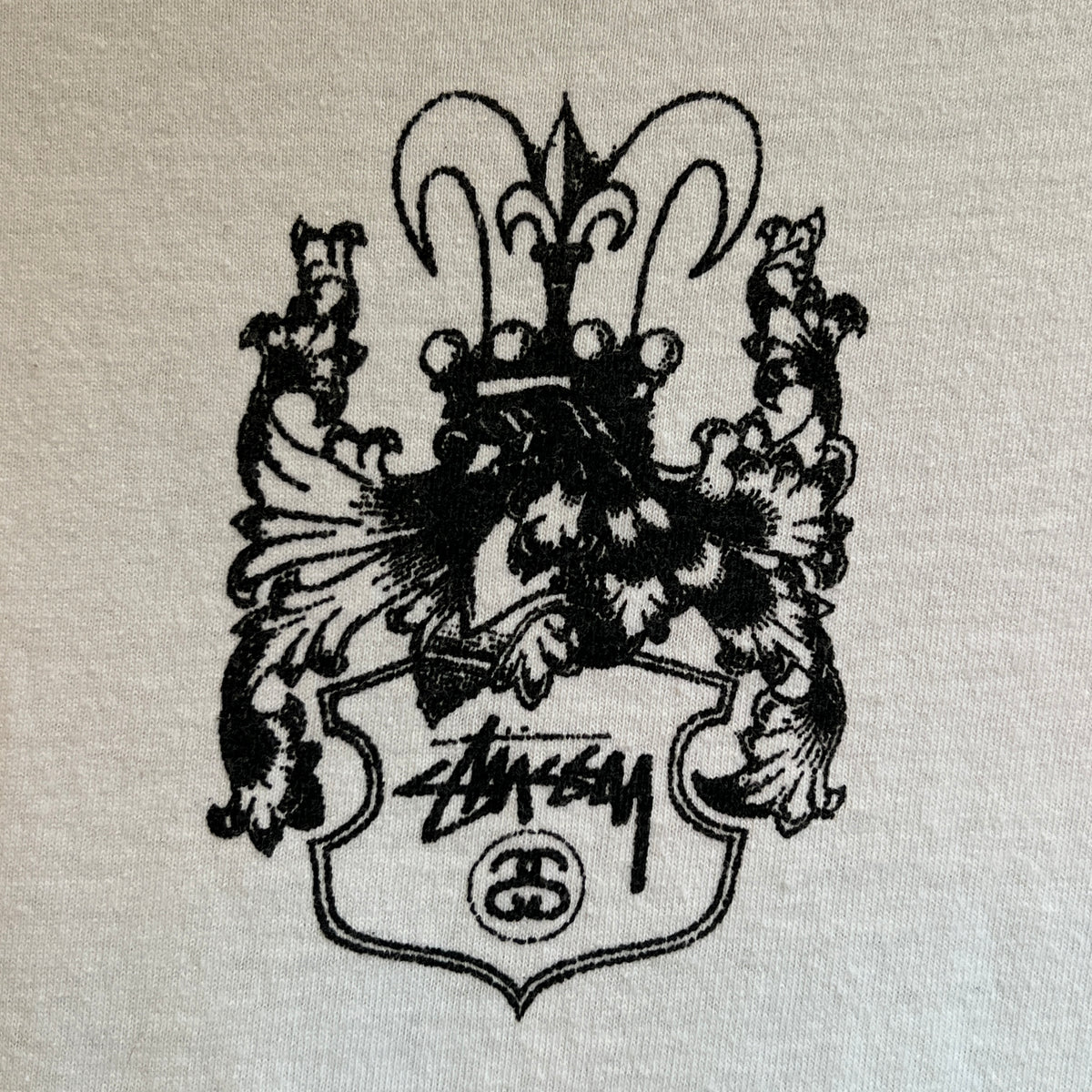 1990s ~ 1994s Stüssy White T-Shirt with the Classic Iconic Youth Brigade Graphic Print