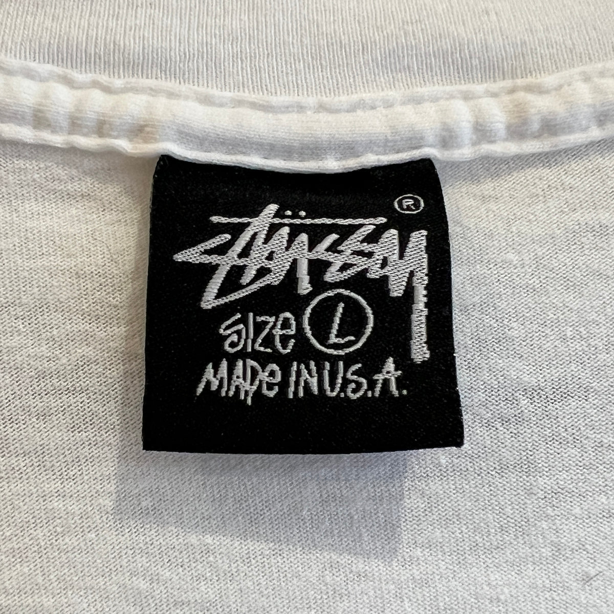 1990s ~ 1994s Stüssy White T-Shirt with the Classic Iconic Youth Brigade Graphic Print