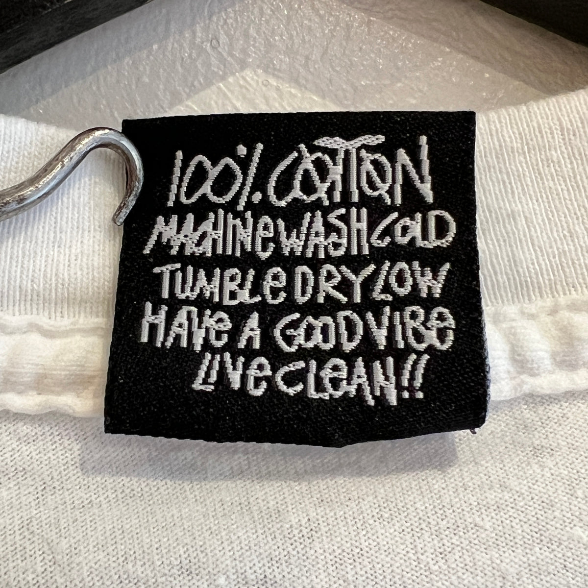 1990s ~ 1994s Stüssy White T-Shirt with the Classic Iconic Youth Brigade Graphic Print