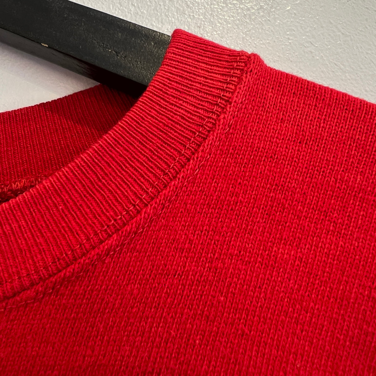 1967s ~ 1971s Champion Three-Quarter Sleeve Varsity Red Sweatshirt with Wrestling Print