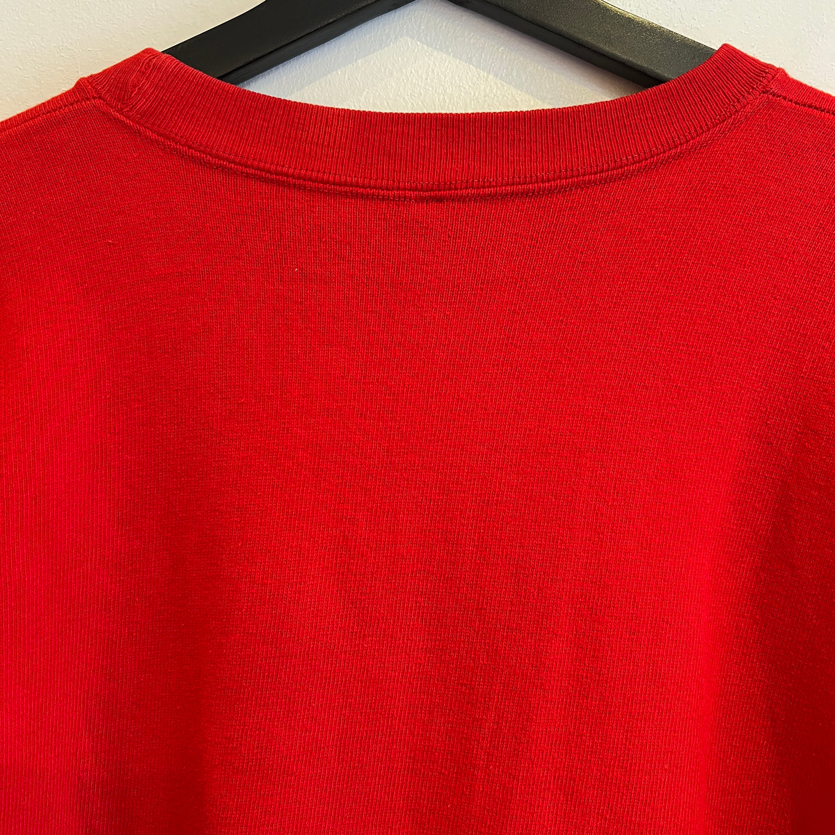 1967s ~ 1971s Champion Three-Quarter Sleeve Varsity Red Sweatshirt with Wrestling Print