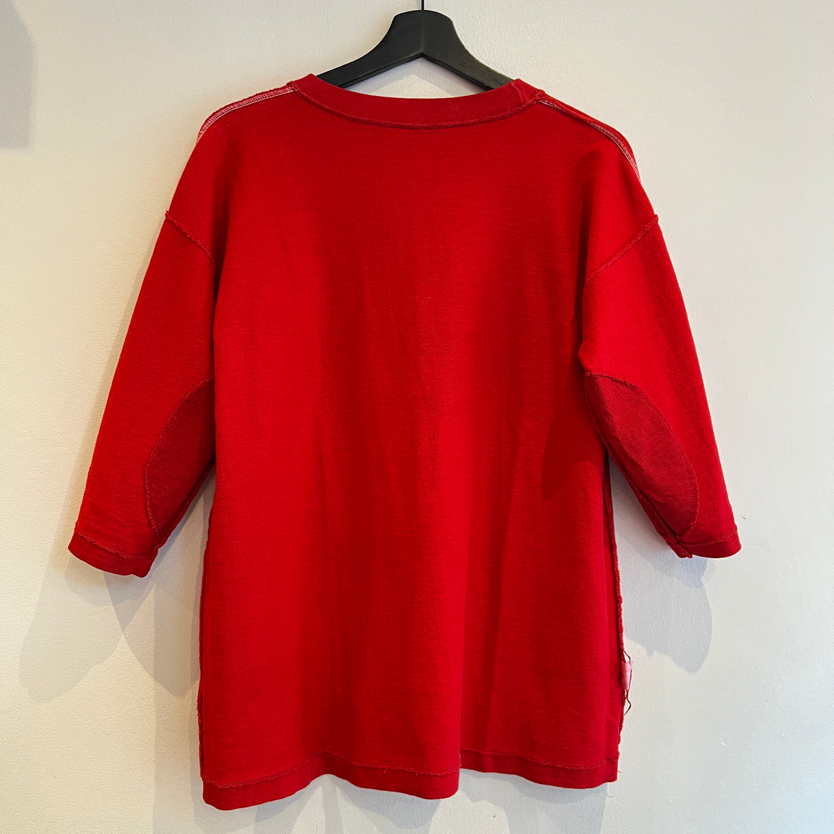 1967s ~ 1971s Champion Three-Quarter Sleeve Varsity Red Sweatshirt with Wrestling Print