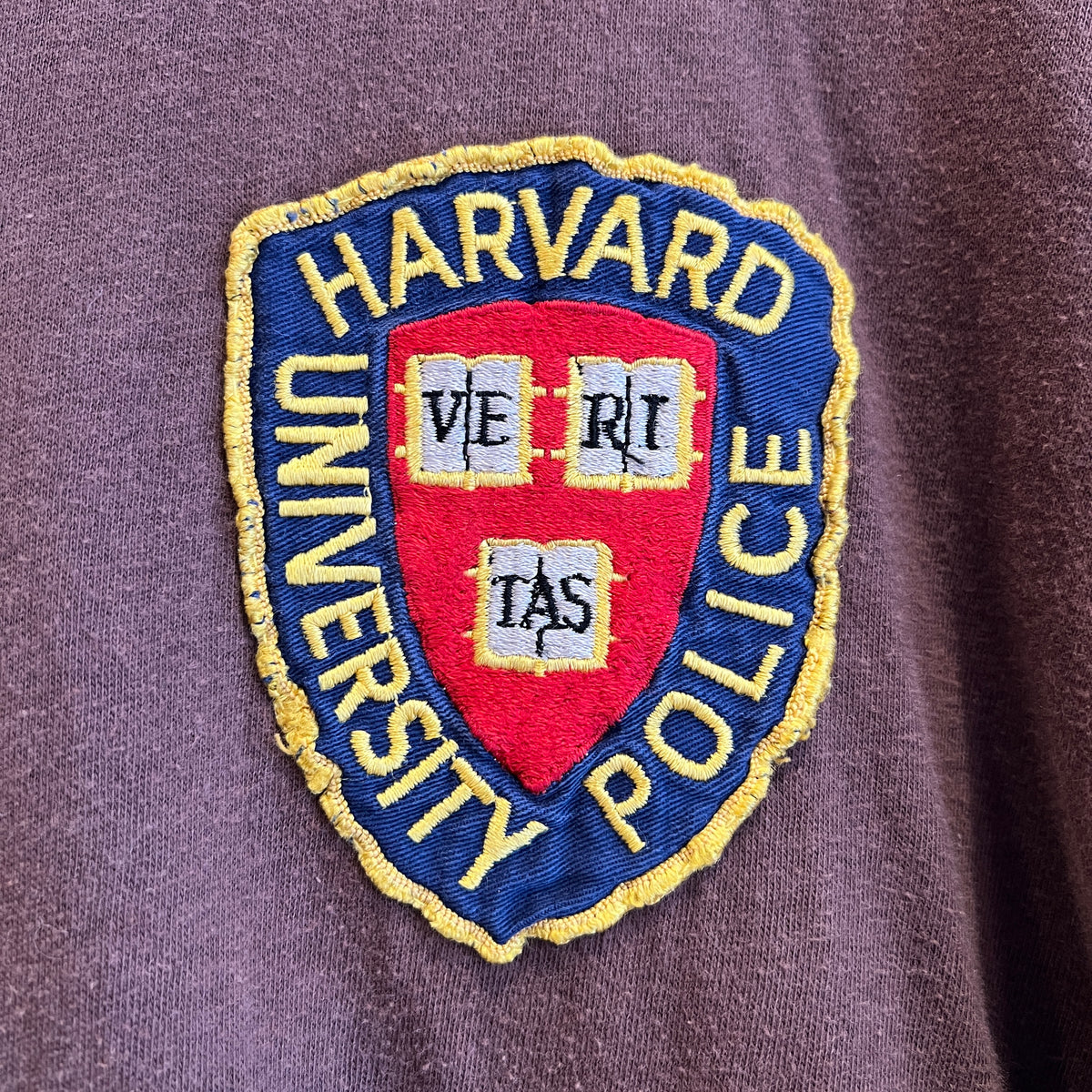 1960s Champion Varsity Brown Jacket with Harvard University Police Patch