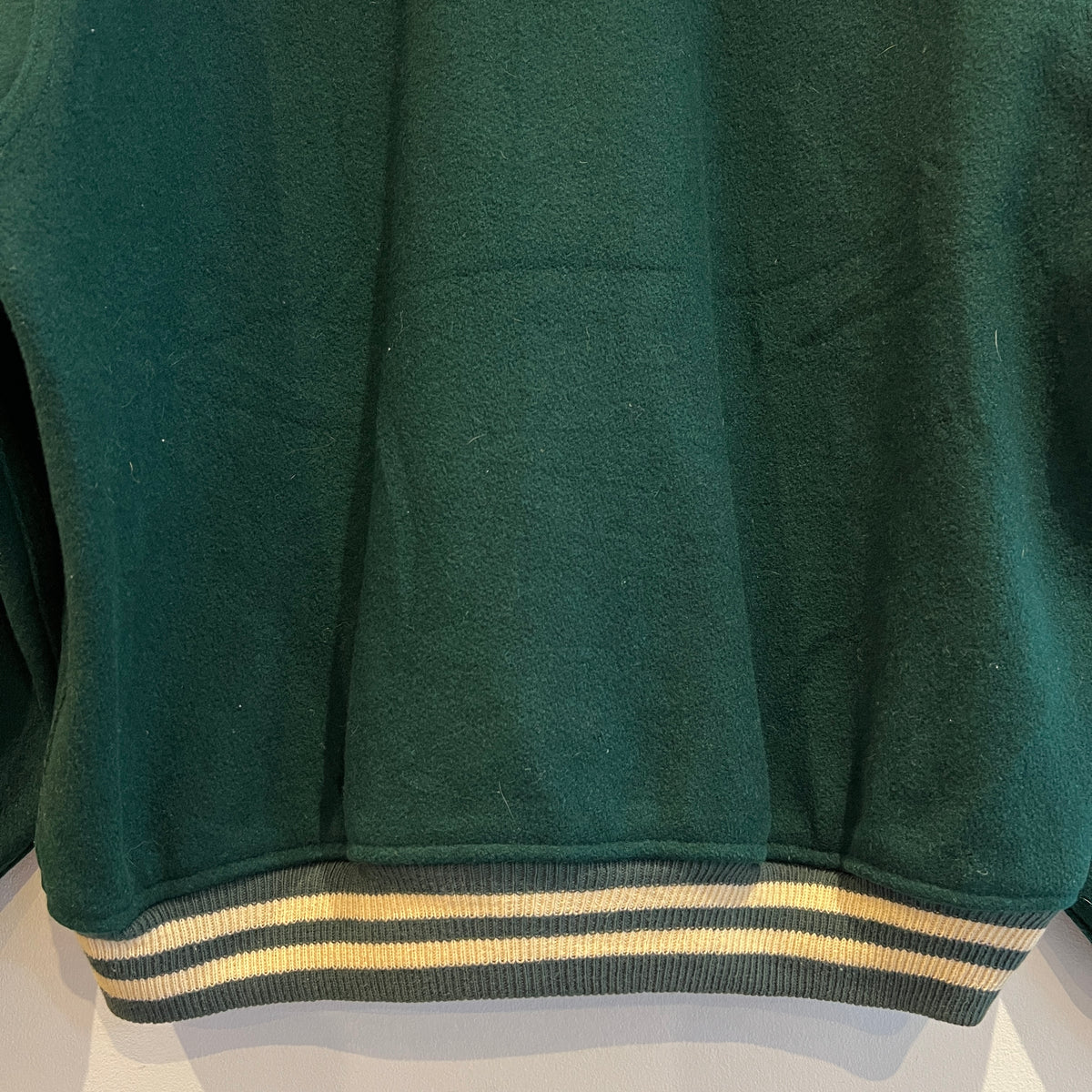 1951s ~ 1961s Champion Varsity Wool Green Jacket with Michigan State Crest and Gruff Sparty Patch