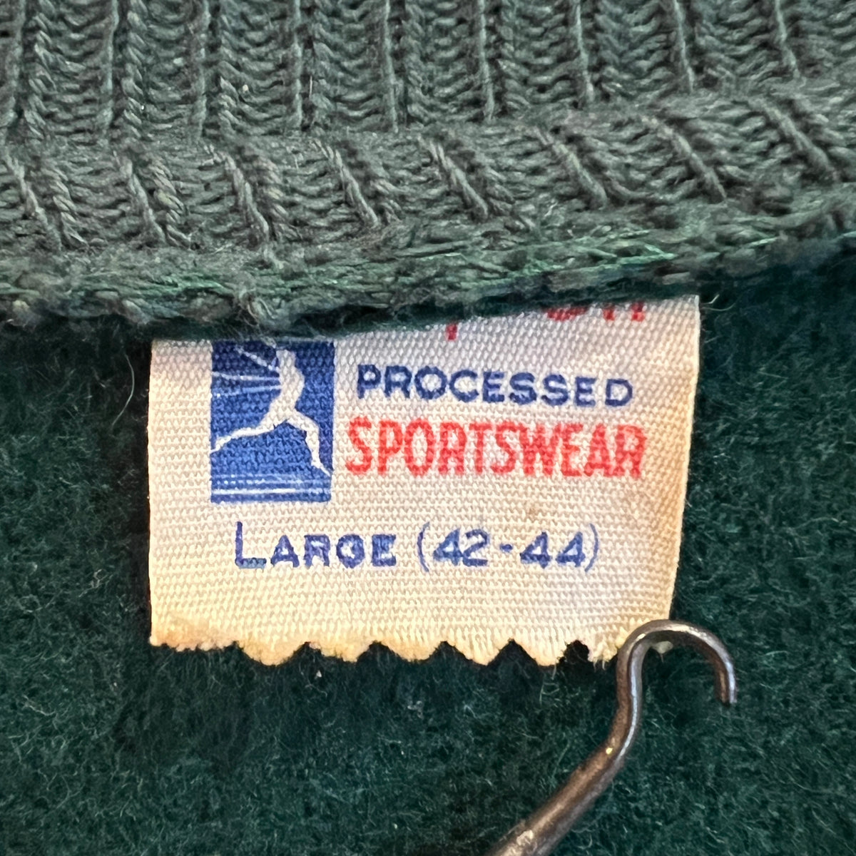 1951s ~ 1961s Champion Varsity Wool Green Jacket with Michigan State Crest and Gruff Sparty Patch