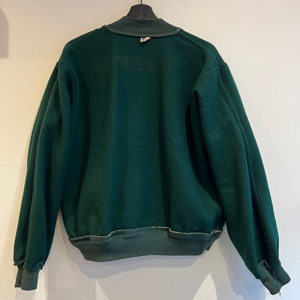 1951s ~ 1961s Champion Varsity Wool Green Jacket with Michigan State Crest and Gruff Sparty Patch