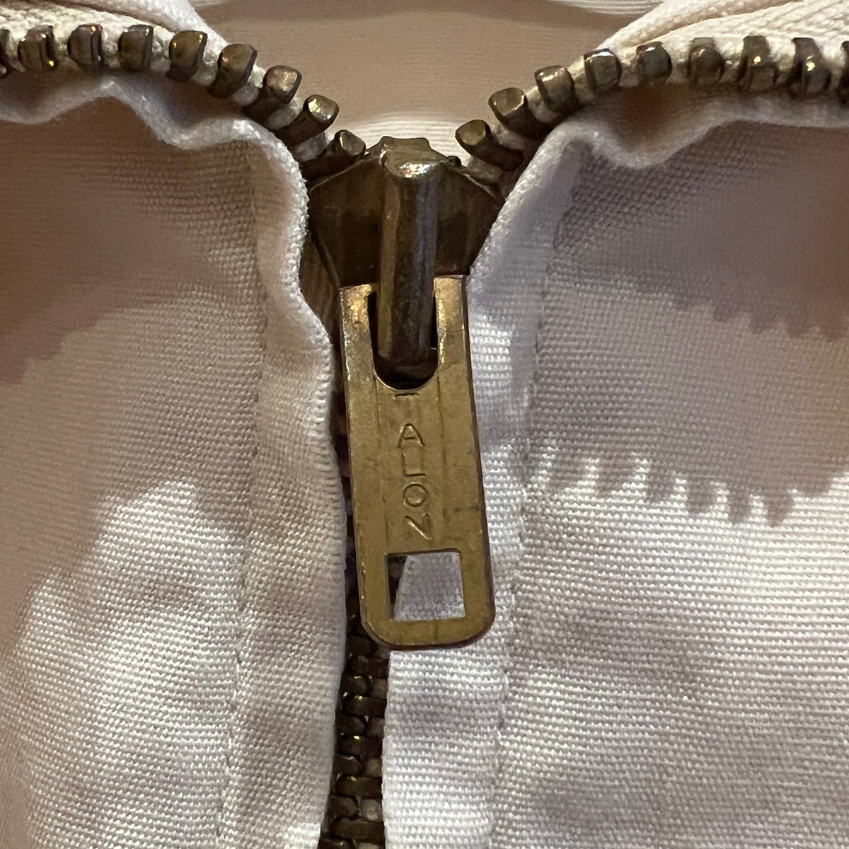 1960s Champion Varsity Cotton Cream Jacket with Notre Dame Crest Print