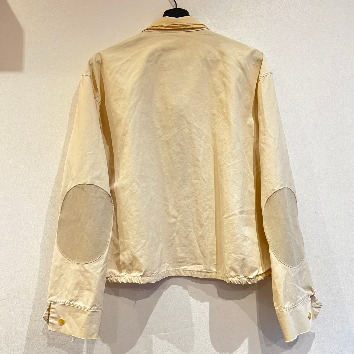 1960s Champion Varsity Cotton Cream Jacket with Notre Dame Crest Print