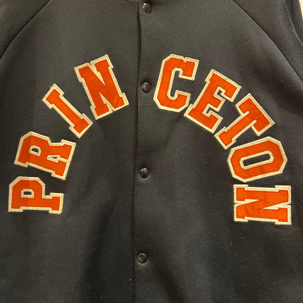 1960s Champion Varsity Black Jacket with Princeton Letter Patch
