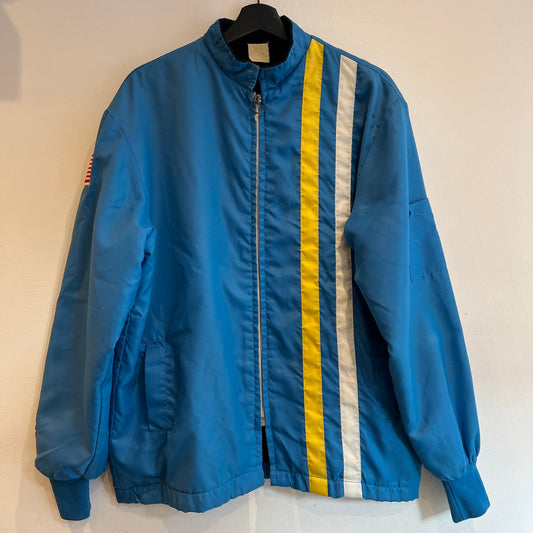 1970s "The Great Lakes Jacket" Zip-up Royal Blue Jacket with Iconic Rat Fink Print